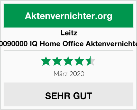 Leitz 80090000 IQ Home Office Aktenvernichter Test