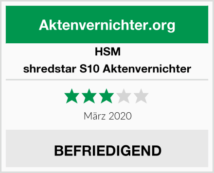 HSM shredstar S10 Aktenvernichter Test
