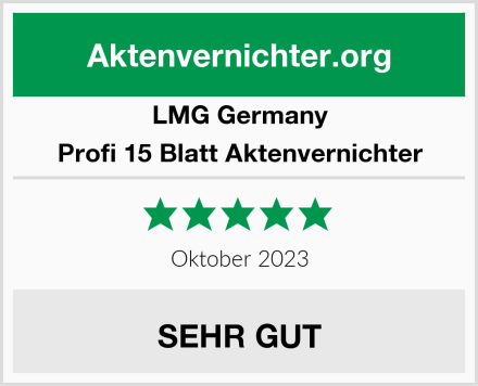LMG Germany Profi 15 Blatt Aktenvernichter Test